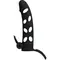 LyBaile Pretty Love Vibrating Penis Sleeve Black - Силіконова насадка з вібрацією, 15.2х3.3 см