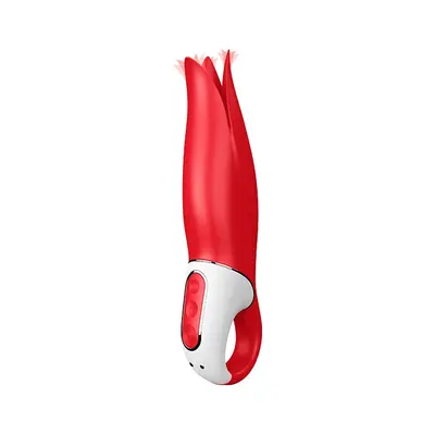 Satisfyer Vibes Power Flower - оригинальный вибромассажер, 19х4.6 см (красный)