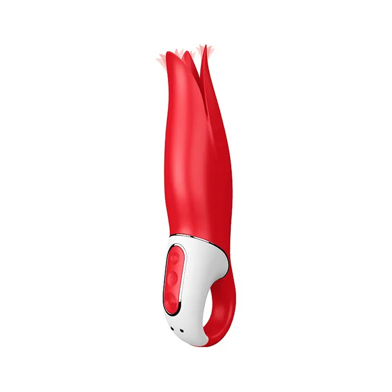Satisfyer Vibes Power Flower - оригинальный вибромассажер, 19х4.6 см (красный)