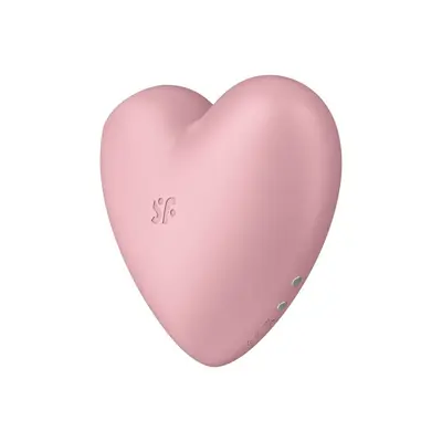 Satisfyer Cutie Heart Light Red - Вакуумний стимулятор у вигляді серця, 7.7х7.5 см (рожевий)