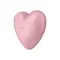 Satisfyer Cutie Heart Light Red - Вакуумний стимулятор у вигляді серця, 7.7х7.5 см (рожевий)