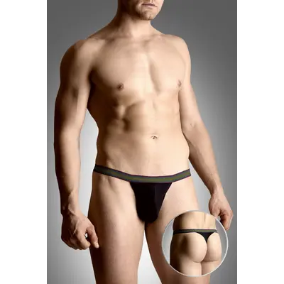 SoftLine - Mens thongs 4496 - Трусы мужские, XL (чёрные)