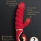 Gvibe Gcandy Mini - Витой вибратор с клиторальным стимулятором, 12х3.7 см (красный)