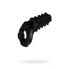 Bathmate Vibe Ring Tickle - віброкільце з подовженим стимулятором, 8х2.5 см (чорний)