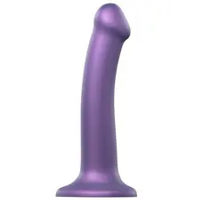 Strap-On-Me Mono Density Dildo, M - Насадка для страпону гнучка, 18х3.3 см., (фіолетова)