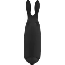 Adrien Lastic Pocket Vibe Rabbit Black - віброкуль зі стимулюючими вушками, 8.5х2.3 см (чорна)