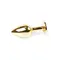 Металева анальна пробка із кристалом Boss Jewellery Gold Plug Light