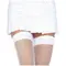 Leg Avenue Nylon Fishnet Thigh Highs - панчохи в сітку на гумці, XS-M (білий)