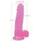 LoveToy Jelly Studs Crystal Dildo, Large - Фаллоимитатор с мошонкой, 20 см (розовый)