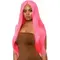 Leg Avenue - Long straight center part wig - Длинный парик (неоновый розовый)