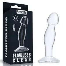 LoveToy - 6.5'' Flawless Clear Prostate Plug - Стимулятор простаты, 16.5х3.9 см