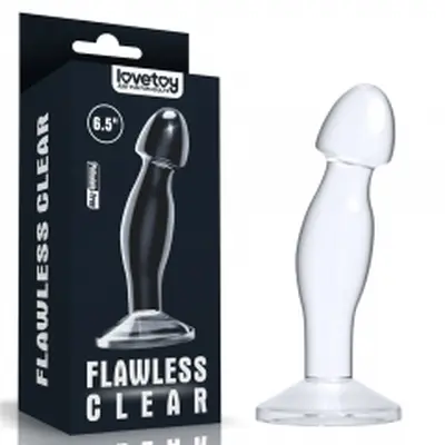 LoveToy - 6.5'' Flawless Clear Prostate Plug - Стимулятор простаты, 16.5х3.9 см