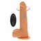 Get Real Rotating Vibrating Dildo - Вiбратор з ротацiэю, 16 см (телесный)
