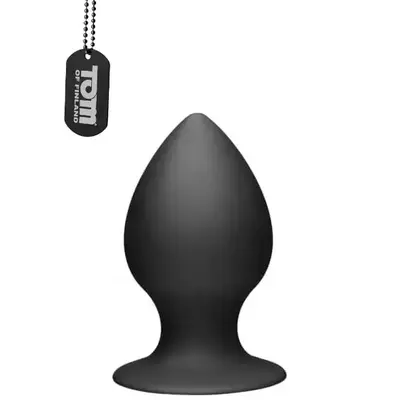 Tom of Finland XL Silicone Anal Plug - Анальная пробка с присоской, 14х7 см, (чёрный)