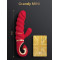 Gvibe Gcandy Mini - Витой вибратор с клиторальным стимулятором, 12х3.7 см (красный)