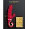 Gvibe Gcandy Mini - Витой вибратор с клиторальным стимулятором, 12х3.7 см (красный)