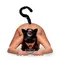 Tailz Black Cat Tail Anal Plug & Mask Set - ролевой БДСМ набор кота: маска и анальная пробка с хвостом