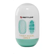 Pretty Love Twist Angel Cupid X - Мастурбатор-яйце, 10х5.6 см (блакитний)