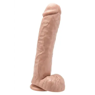 Get Real ToyJoy - Большой реалистичный фаллоимитатор с мошонкой и присоской, 28х6,5 см (телесный)