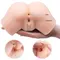 LyBaile Crazy Bull Dual Vagina and Ass Flesh - Реалістичний мастурбатор із двома любовними дірочками, 23х17.5 см (тілесний)