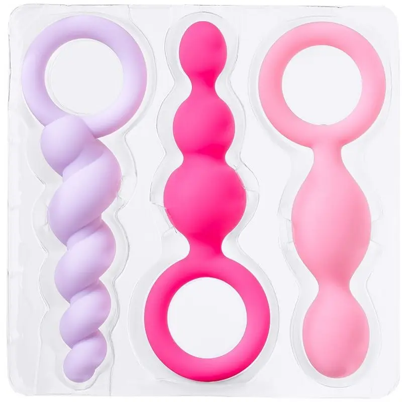 Satisfyer Plugs Booty Call набір анальних пробок, 3 шт (Різнокольоровий)