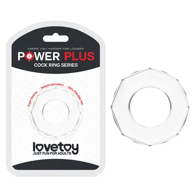 LoveToy - Power Plus Cockring 4 Clear - Эрекционное кольцо, 2 см