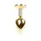 Металева анальна пробка із кристалом Boss Jewellery Gold Plug Light
