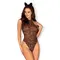 Obsessive Leocatia teddy XXL - Сексуальний леопардовий боді