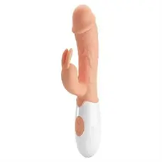 LyBaile Pretty LoveEaster Bunny - Вибратор-кролик с реалистичным стволом, 10х3.3 см (телесный)