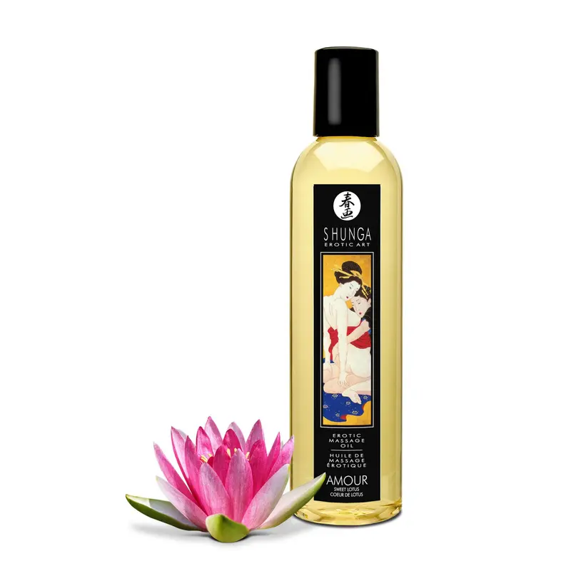 Shunga Erotic Massage Oil Sweet Lotus-масажне масло з ароматом лотоса, 240 мл