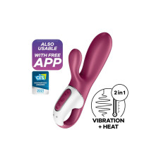 Satisfyer Hot Bunny - Милый вибратор-кролик, 17.5х3.7 см (бордовый)