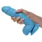 Pop Peckers 8.25" Dildo With Balls - Blue - Фаллоимитатор, 22,8 см (голубой)