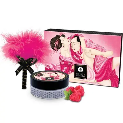 Смачна пудра для оральних пестощів Shunga Body Powder Raspberry feeling, 75 г, (малина)