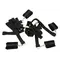 Bad Kitty Bed Shackles - Фіксація для рук та ніг на ліжку, (чорний)