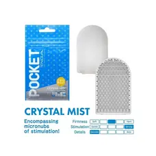TENGA Pocket Crystal Mist - Карманный мини-мастурбатор, 7.5х5.5 см (синий)