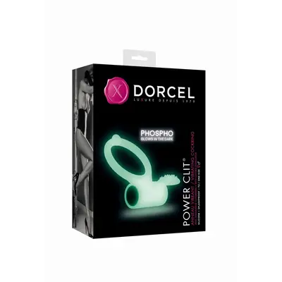 Dorcel Power Clit White Phospho - люмінесцентне віброкільце, 7х3.2 см (білий)
