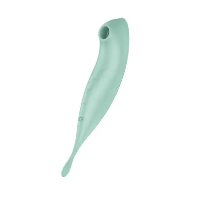 Satisfyer Twirling Pro+ - Точковий вібратор з вакуумною стимуляцією, 22.2х4 см (м'ятний)