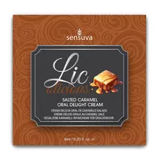 Пробник геля для мінету Sensuva Lic-o-licious Salted Caramel, 6 мл