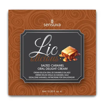 Пробник геля для мінету Sensuva Lic-o-licious Salted Caramel, 6 мл