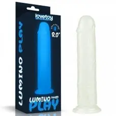 LoveToy - Lumino Play Dildo 7.5'' - Фаллоимитатор светящийся в темноте, 19х4 см