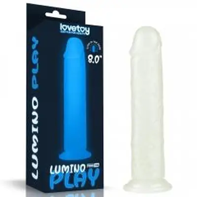 LoveToy - Lumino Play Dildo 7.5'' - Фалоімітатор, що світиться в темряві, 19х4 см