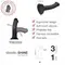 Strap-On-Me Mono Density Dildo, M - Насадка для страпону гнучка, 18х3.3 см., (фіолетова)