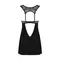 Obsessive Donna Dream babydoll - сексуальная сорочка с кружевом и стринги, M/L (чёрный)