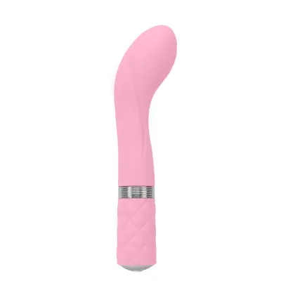 Pillow Talk Sassy Pink - Роскошный вибратор с кристаллом Сваровски для точки G, 12.8х3.8 см. (розовый)
