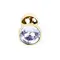 Металева анальна пробка з кристалом Boss Jewellery Gold