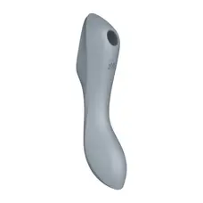 Satisfyer Curvy Trinity 3 - Вакуумный вибратор и стимулятор для точки G, 17.5х5.3 см (серый)