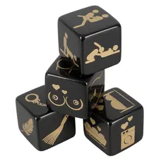Dice Set - Гральні кубики для сексу, (чорний)