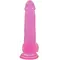 LoveToy Jelly Studs Crystal Dildo, Large - Фаллоимитатор с мошонкой, 20 см (розовый)