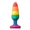 Colourful Love Rainbow Anal Plug Medium - Анальна пробка, 14 см (райдужний)