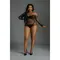 Moonlight Plus Model 09 Black - ажурне боді зі стразами, XL/XXXL (чорний)